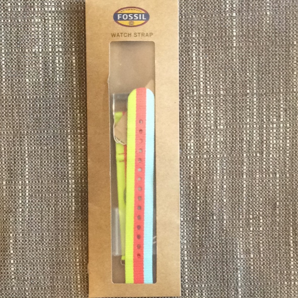 Fossil 18mm Striped Field Watch Strap